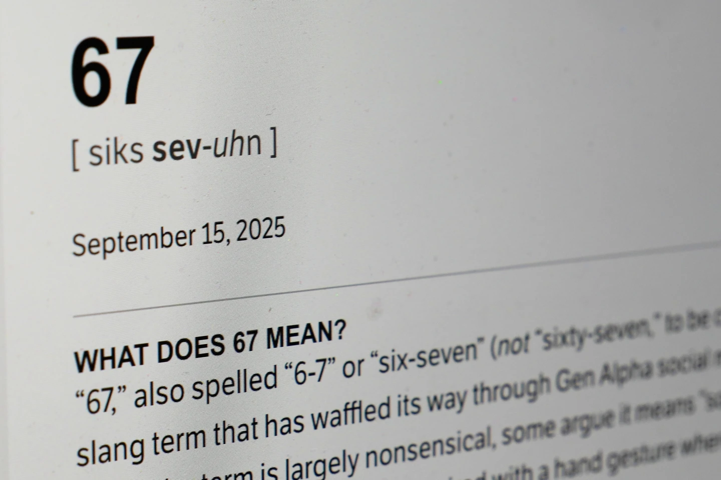 The Unexplained Phenomenon of ‘6-7’ Named Dictionary.com's Word of the Year