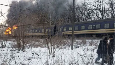 Desperate Moments: A Soldier's Experience During Drone Strike on Ukrainian Train