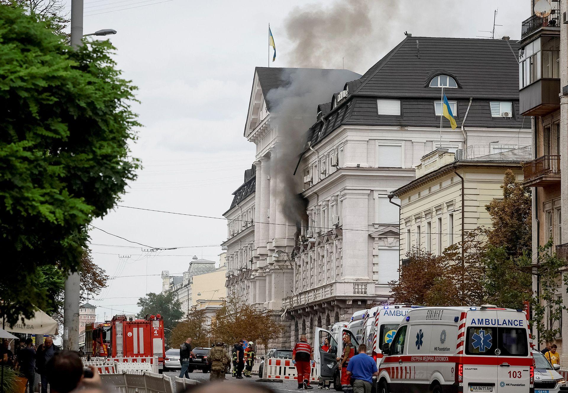 Drone strike hits Kyiv’s security headquarters amid wartime tensions