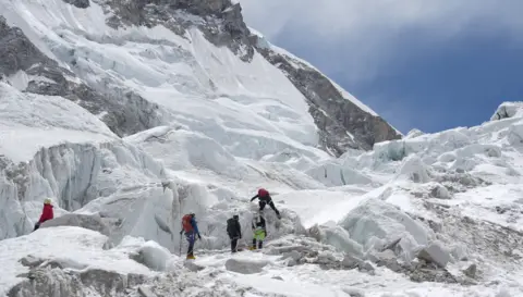 Glacier Obstruction Halts Climbers on Everest's Route