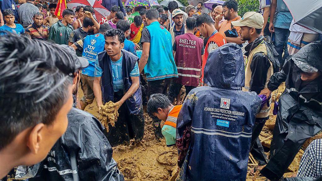 Rohingya Children Killed in Landslide at Bangladesh Refugee Camp