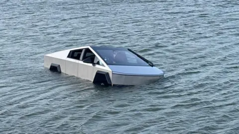 Misadventure in the Lake: Tesla Cybertruck Driver Arrested for Daring 'Wade Mode' Stunt